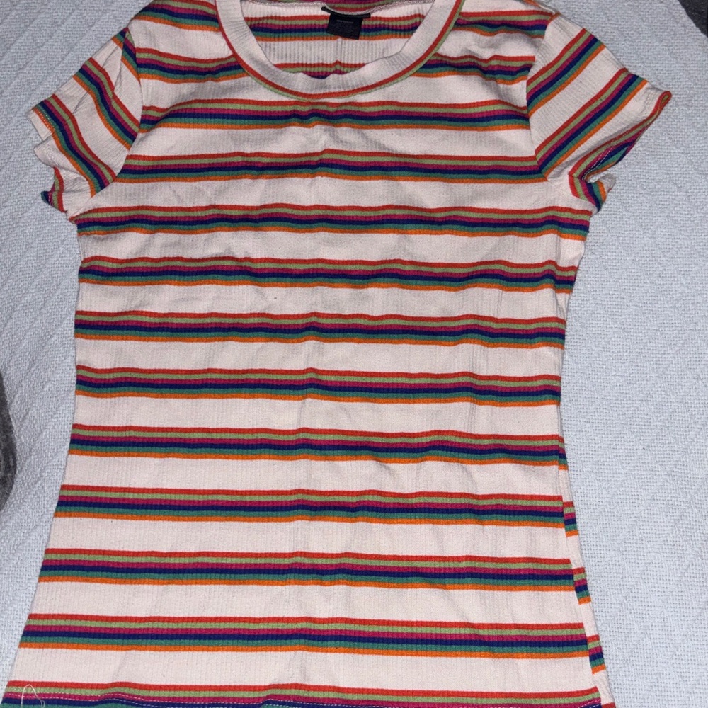 Rue21 Colorful Striped Short Sleeve Tee